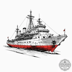 A sketch of the razor crest ship before it wa... - эскиз тату (№1753352584_0, 24.07.2025 10:23) — tattoo-photo.ru