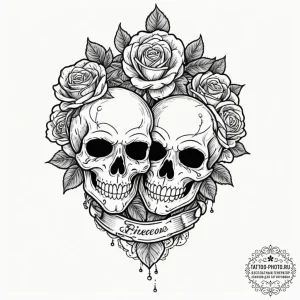 Tattoo design two halves of a theatre mask, o... - эскиз тату (№1753352659_0, 24.07.2025 10:24) — tattoo-photo.ru