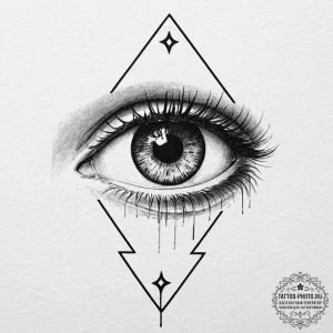 Tattoo design a gamer's eye reflecting a vibr... - эскиз тату (№1753353265_0, 24.07.2025 10:34) — tattoo-photo.ru