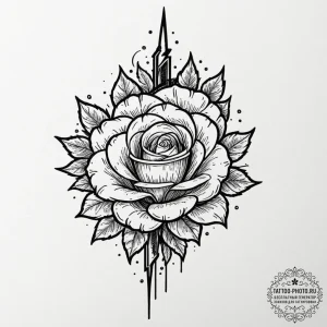 Tattoo sketch a pixelated cloud with a single... - эскиз тату (№1753353568_0, 24.07.2025 10:39) — tattoo-photo.ru
