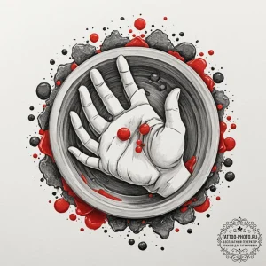 A pottery wheel in motion, clay being shaped... - эскиз тату (№1753354629_0, 24.07.2025 10:57) — tattoo-photo.ru