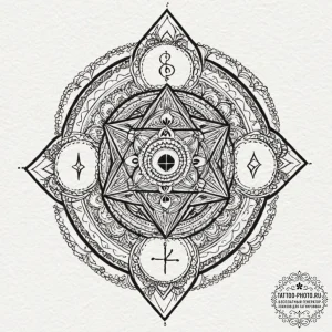 Tattoo sketch a stylized d20 dice rolling mid... - эскиз тату (№1753354933_0, 24.07.2025 11:02) — tattoo-photo.ru