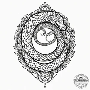 Tattoo sketch a anaconda coiling, for raw pow... - эскиз тату (№1753355085_0, 24.07.2025 11:04) — tattoo-photo.ru