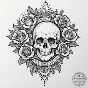 Tattoo design a single, perfect bloom with a... - эскиз тату (№1753355464_0, 24.07.2025 11:11) — tattoo-photo.ru