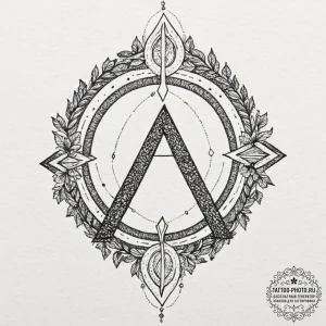 105. tattoo sketch: "opora" rune with subtle... - эскиз тату (№1753355992_0, 24.07.2025 11:19) — tattoo-photo.ru