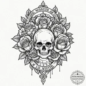 A chicano lettering tattoo of "not all those... - эскиз тату (№1753357049_0, 24.07.2025 11:37) — tattoo-photo.ru