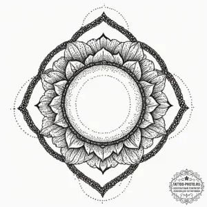 Ring, tattoo sketch design, dotwork tattoo st... - эскиз тату (№1753360435_0, 24.07.2025 12:33) — tattoo-photo.ru