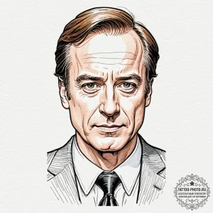 A graphic novel portrait of the main characte... - эскиз тату (№1753361056_0, 24.07.2025 12:44) — tattoo-photo.ru