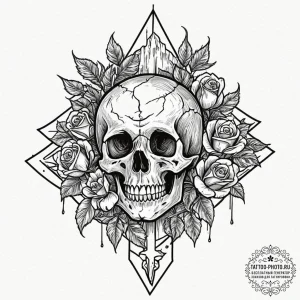Tattoo design a small, minimalist camping sce... - эскиз тату (№1753362341_0, 24.07.2025 13:05) — tattoo-photo.ru