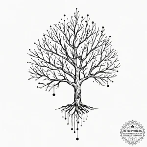 Tattoo design a plant whose roots are not in... - эскиз тату (№1753365999_0, 24.07.2025 14:06) — tattoo-photo.ru