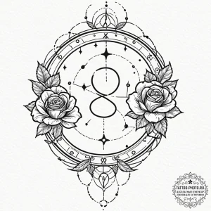 Tattoo sketch a zodiac constellation formed b... - эскиз тату (№1753368054_0, 24.07.2025 14:40) — tattoo-photo.ru