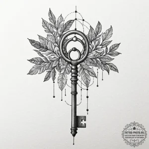 Tattoo sketch a plant with leaves that are sh... - эскиз тату (№1753368630_0, 24.07.2025 14:50) — tattoo-photo.ru