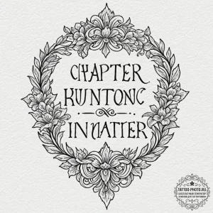 Tattoo design a "chapter 1" text with a signi... - эскиз тату (№1753372012_0, 24.07.2025 15:46) — tattoo-photo.ru