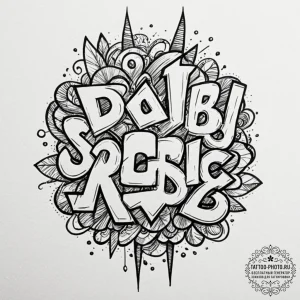 Tattoo design a child's name in their own act... - эскиз тату (№1753372147_0, 24.07.2025 15:49) — tattoo-photo.ru