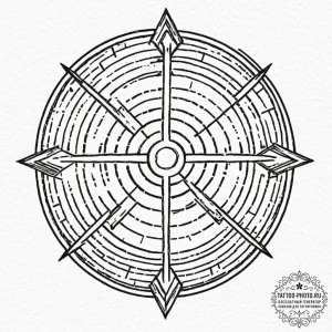 Tattoo design a glowing "target locked" indic... - эскиз тату (№1753378975_0, 24.07.2025 17:42) — tattoo-photo.ru
