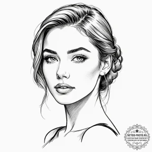 Tattoo sketch a powerful jawline and chin, co... - эскиз тату (№1753379815_0, 24.07.2025 17:56) — tattoo-photo.ru