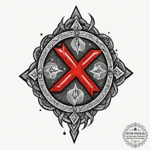 54. tattoo sketch: a rune appearing as if mag... - эскиз тату (№1753381286_0, 24.07.2025 18:21) — tattoo-photo.ru