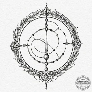 Tattoo sketch a subtle hint of the zodiac ele... - эскиз тату (№1753386001_0, 24.07.2025 19:40) — tattoo-photo.ru