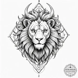 Manticore, artistic tattoo sketch, on a clean... - эскиз тату (№1753393097_0, 24.07.2025 21:38) — tattoo-photo.ru