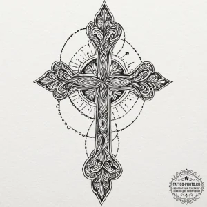 Tattoo sketch a solid wall with a single, sma... - эскиз тату (№1753395166_0, 24.07.2025 22:12) — tattoo-photo.ru
