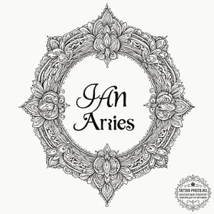 Tattoo sketch "i am" text for aries, with a f... - эскиз тату (№1753395547_0, 24.07.2025 22:19) — tattoo-photo.ru