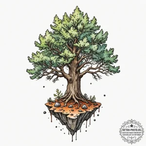Tattoo sketch a single, massive, and ancient... - эскиз тату (№1753396385_0, 24.07.2025 22:33) — tattoo-photo.ru