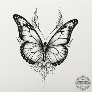 Tattoo sketch a delicate gradient from one co... - эскиз тату (№1753397837_0, 24.07.2025 22:57) — tattoo-photo.ru