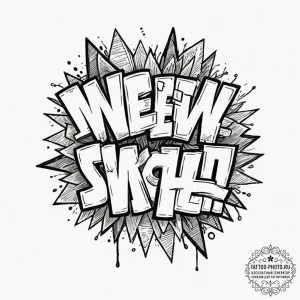 Tattoo sketch 'new game+' in a classic retro... - эскиз тату (№1753400275_0, 24.07.2025 23:37) — tattoo-photo.ru
