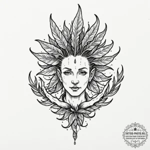 Mandrake root, tattoo drawing outline, old sc... - эскиз тату (№1753404364_0, 25.07.2025 00:46) — tattoo-photo.ru
