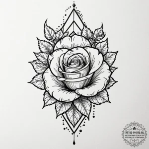 A shattered geometric shape, tattoo line art,... - эскиз тату (№1753409484_0, 25.07.2025 02:11) — tattoo-photo.ru