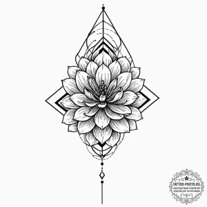 Tattoo sketch a subtle geometric pattern on a... - эскиз тату (№1753415833_0, 25.07.2025 03:57) — tattoo-photo.ru