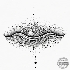 Tattoo design an abstract depiction of a new... - эскиз тату (№1753418907_0, 25.07.2025 04:48) — tattoo-photo.ru