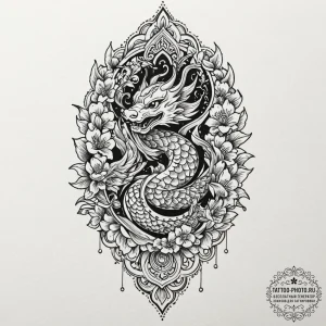 Tattoo design a hamsa hand with an added masc... - эскиз тату (№1753419112_0, 25.07.2025 04:51) — tattoo-photo.ru