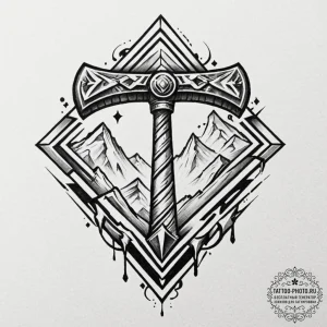 Tattoo design: a geometric representation of... - эскиз тату (№1753419723_0, 25.07.2025 05:02) — tattoo-photo.ru