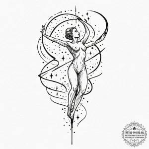 Tattoo design a human silhouette, transparent... - эскиз тату (№1753425257_0, 25.07.2025 06:34) — tattoo-photo.ru