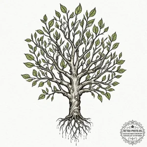 Tattoo design a minimalist tattoo of a plant'... - эскиз тату (№1753428531_0, 25.07.2025 07:28) — tattoo-photo.ru