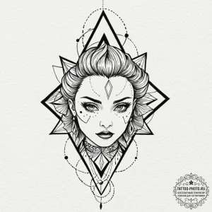 Tattoo design an abstract representation of a... - эскиз тату (№1753428953_0, 25.07.2025 07:35) — tattoo-photo.ru