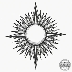 Black sun (symbol), concept art for tattoo, r... - эскиз тату (№1753432030_0, 25.07.2025 08:27) — tattoo-photo.ru