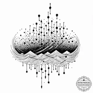Tattoo design an abstract depiction of a new... - эскиз тату (№1753434671_0, 25.07.2025 09:11) — tattoo-photo.ru