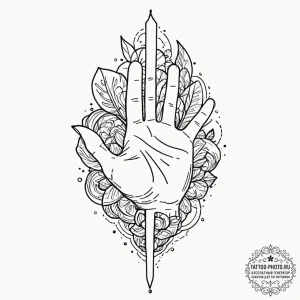 Tattoo sketch an abstract representation of "... - эскиз тату (№1753435911_0, 25.07.2025 09:31) — tattoo-photo.ru