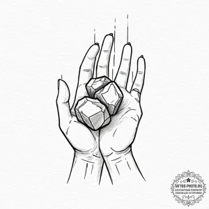 Tattoo design a person's hands holding a sing... - эскиз тату (№1753436953_0, 25.07.2025 09:49) — tattoo-photo.ru
