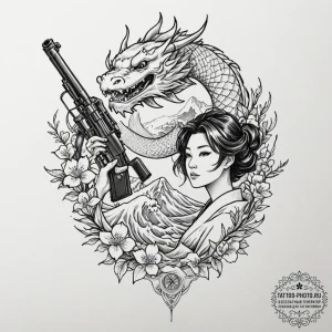 A graphic novel portrait of the main characte... - эскиз тату (№1753437554_0, 25.07.2025 09:59) — tattoo-photo.ru