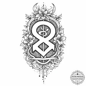 101. tattoo sketch: the rune "opora," appeari... - эскиз тату (№1753442421_0, 25.07.2025 11:20) — tattoo-photo.ru