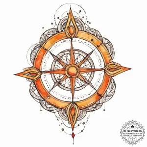Tattoo sketch: watercolor splashes of orange,... - эскиз тату (№1753442971_0, 25.07.2025 11:29) — tattoo-photo.ru