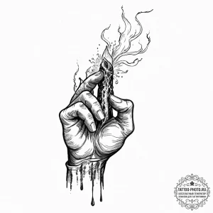 Tattoo sketch: a close-up of perun's hand, ho... - эскиз тату (№1753443109_0, 25.07.2025 11:31) — tattoo-photo.ru