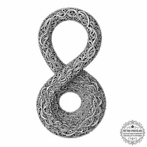 Klein bottle, tattoo drawing outline, on a cl... - эскиз тату (№1753443977_0, 25.07.2025 11:46) — tattoo-photo.ru