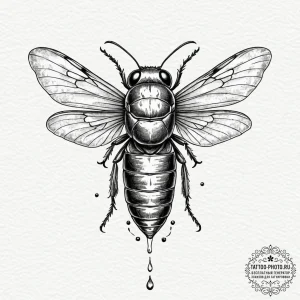 Tattoo design a cicada with a subtle, shimmer... - эскиз тату (№1753451072_0, 25.07.2025 13:44) — tattoo-photo.ru