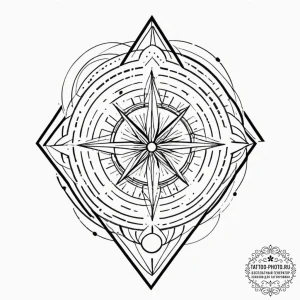Tattoo design an abstract radar sweep pattern... - эскиз тату (№1753451271_0, 25.07.2025 13:47) — tattoo-photo.ru