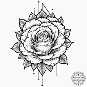 Tattoo design a minimalist geometric represen... - эскиз тату (№1753453443_0, 25.07.2025 14:24) — tattoo-photo.ru