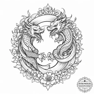 Tattoo sketch a classic game controller split... - эскиз тату (№1753453834_0, 25.07.2025 14:30) — tattoo-photo.ru